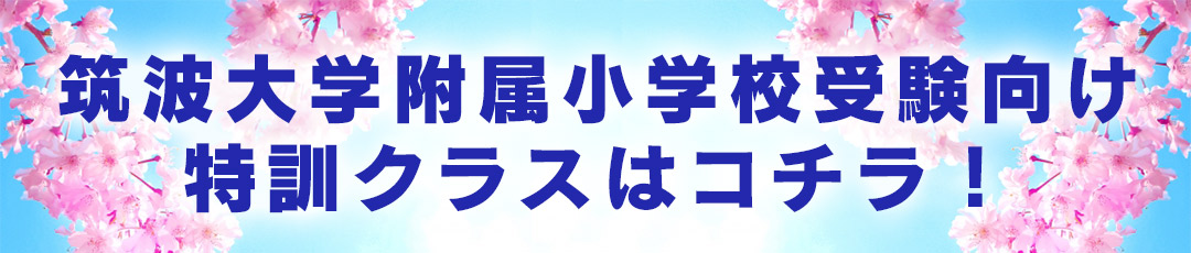 筑波大学附属小学校向け特訓クラスのお知らせ